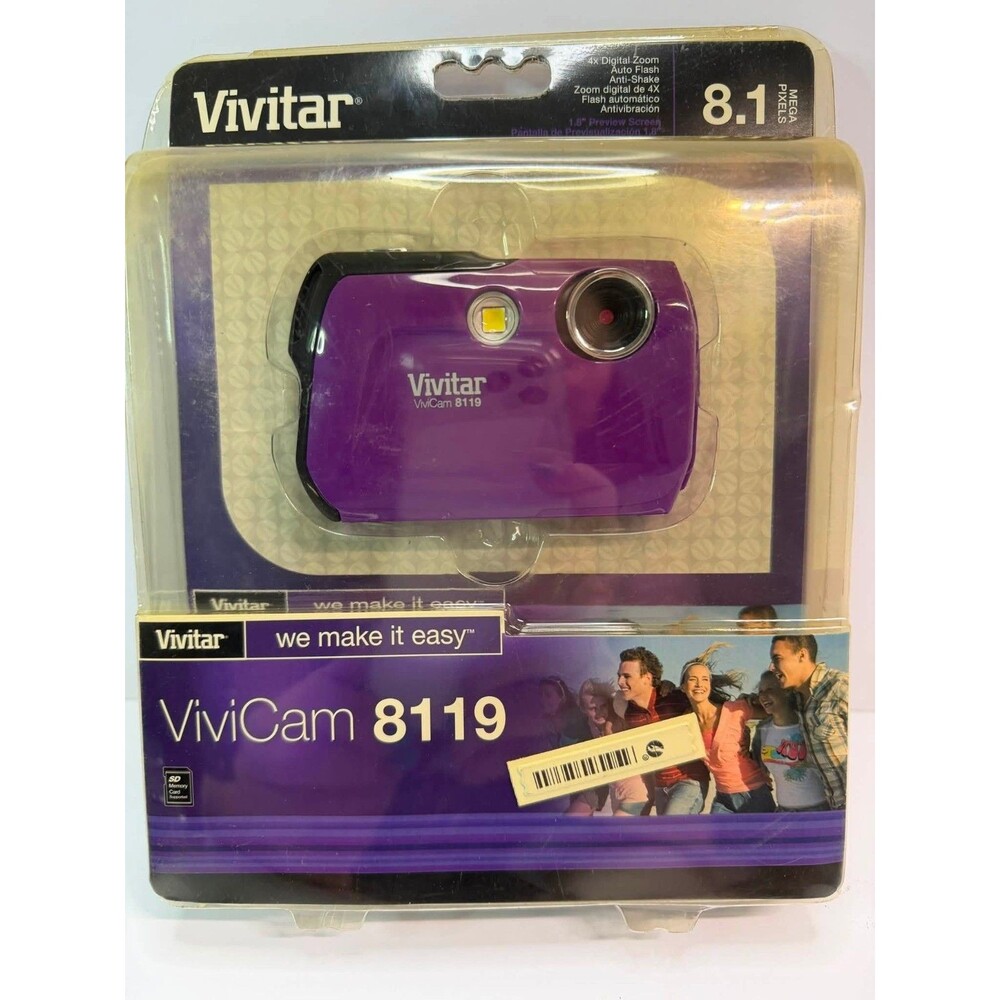 Vivitar ViviCam 8119 Digital Camera 8.1MP Y2K Retro Point and Shoot